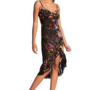 Betsey Johnson Floral Burnout High Low Dress